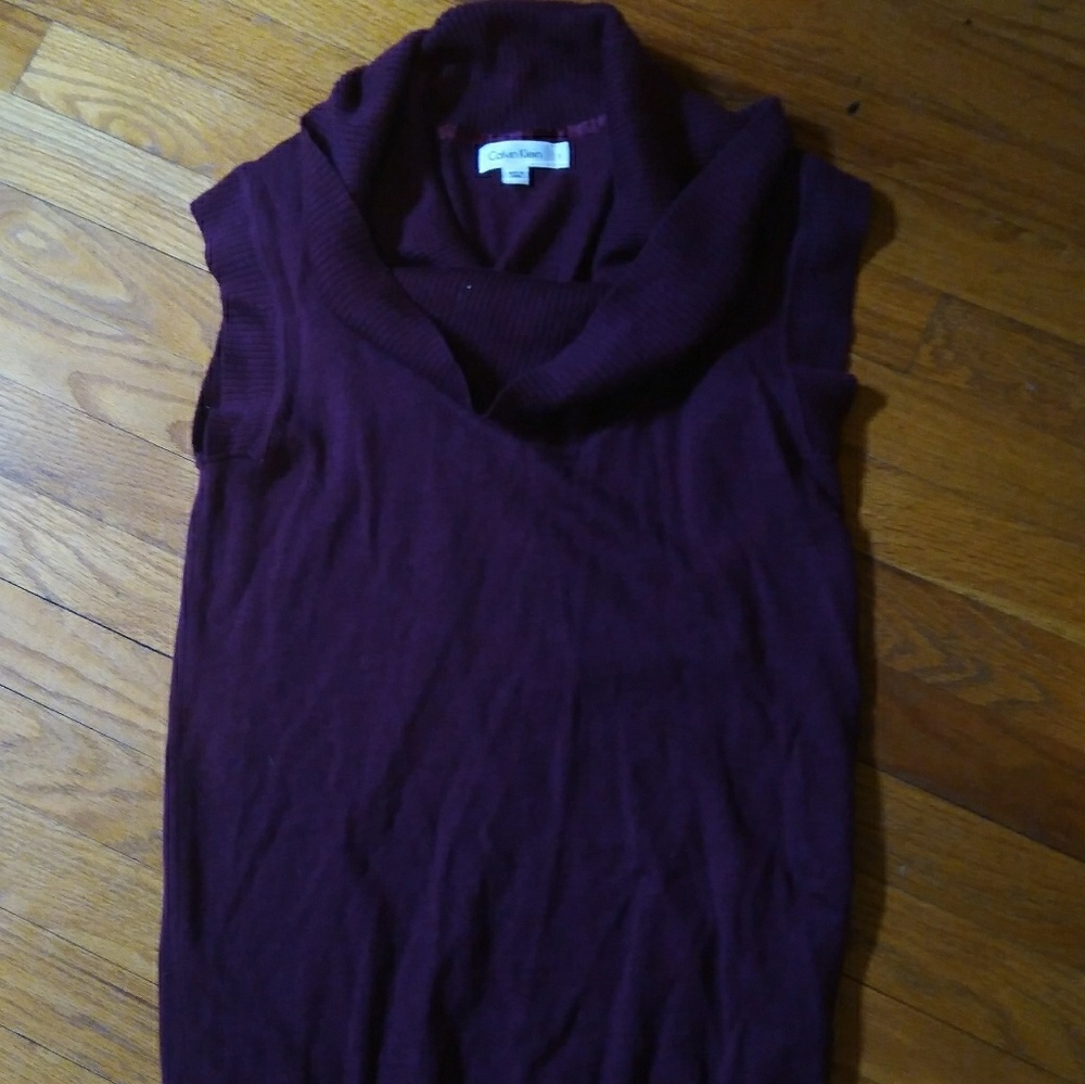 Plum Calvin Klein sweater dress